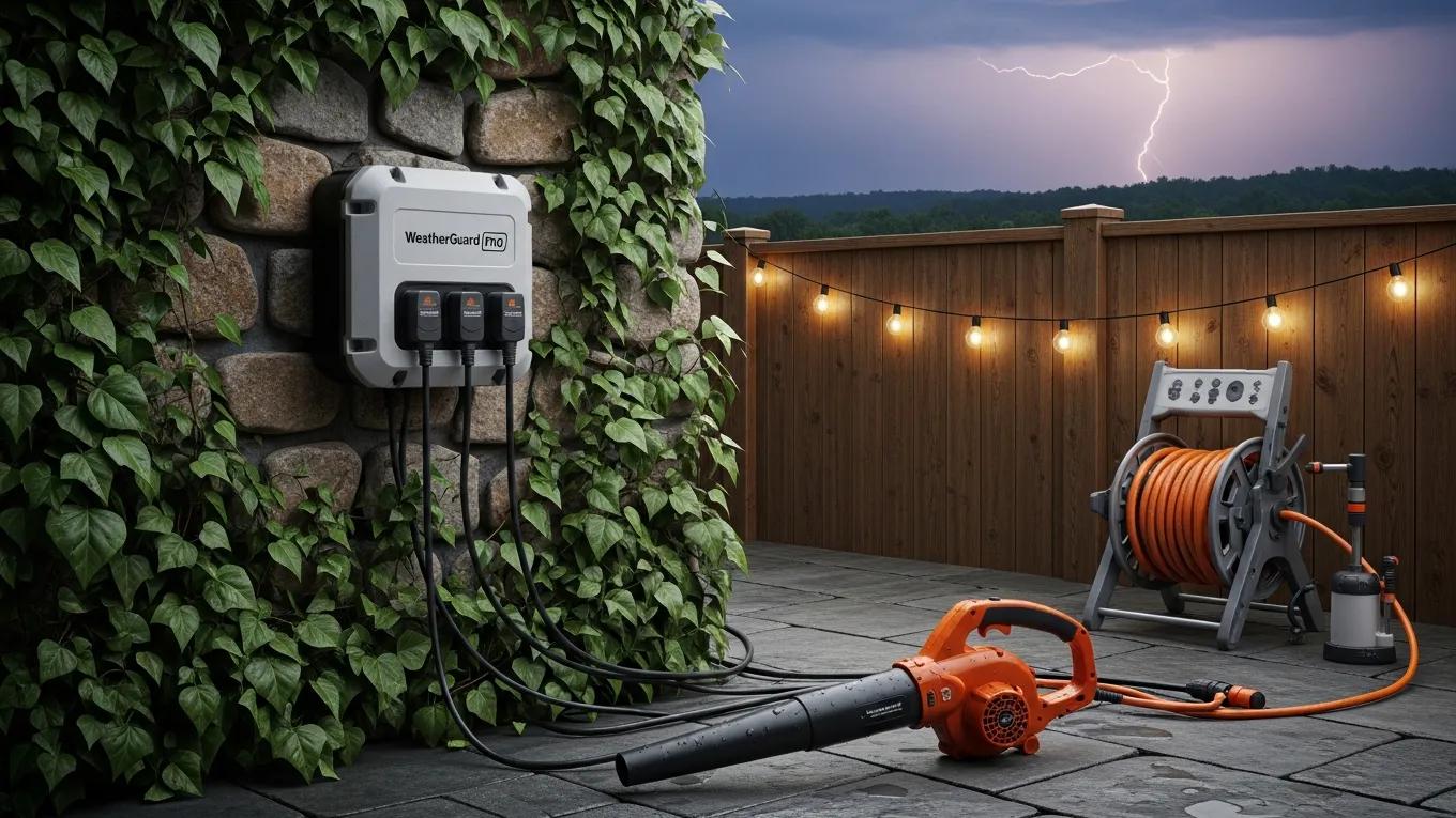 Surge protector safeguarding outdoor electrical devices and equipment