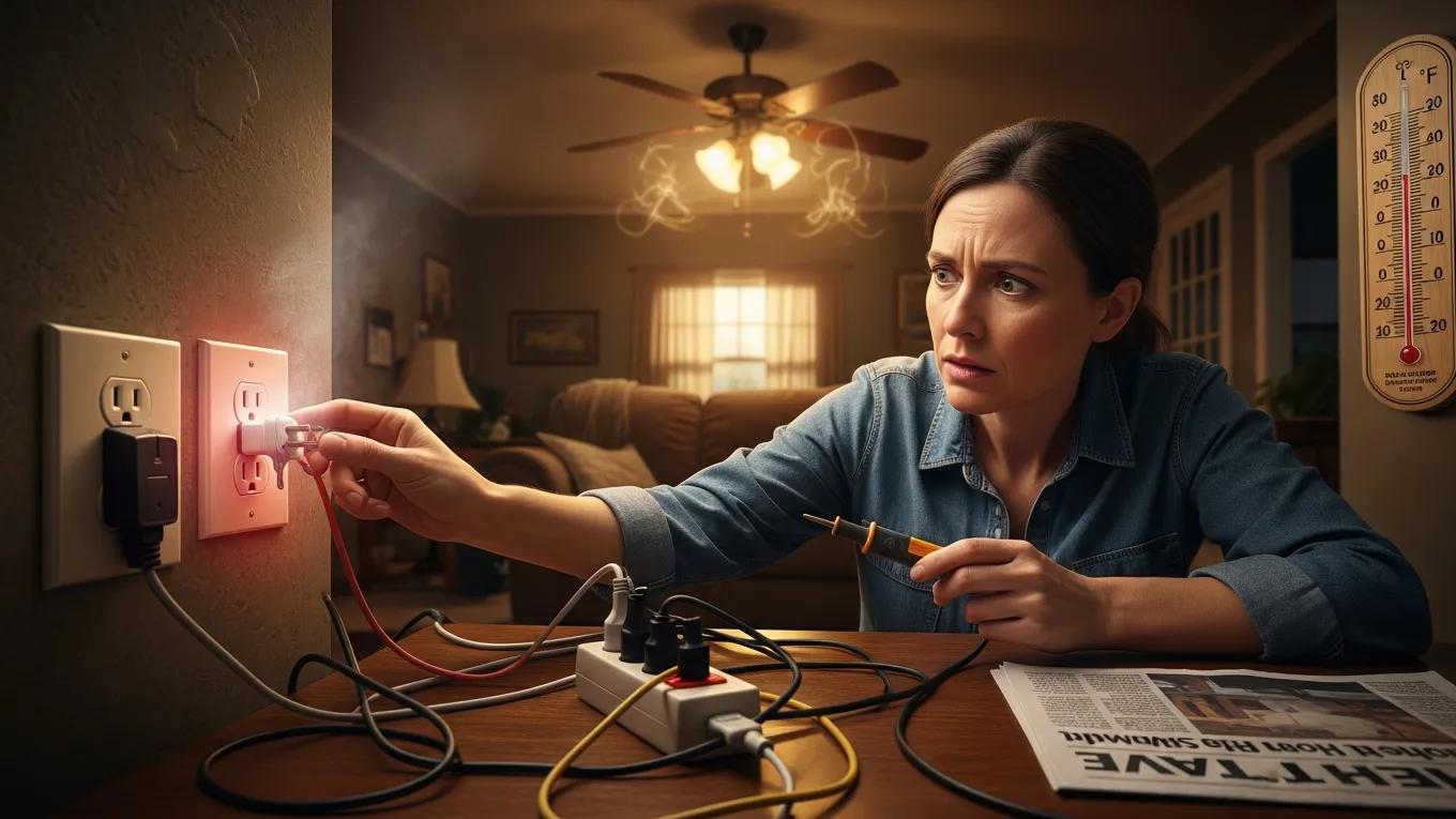 Signs of electrical overload in a home during summer